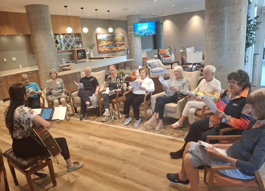 Cristalina PARCs Kelowna Residents attending the Sing For The Soul program